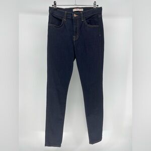 J Brand Dark Wash Maria High Rise Jeans, Skinny Fit, Women's 28